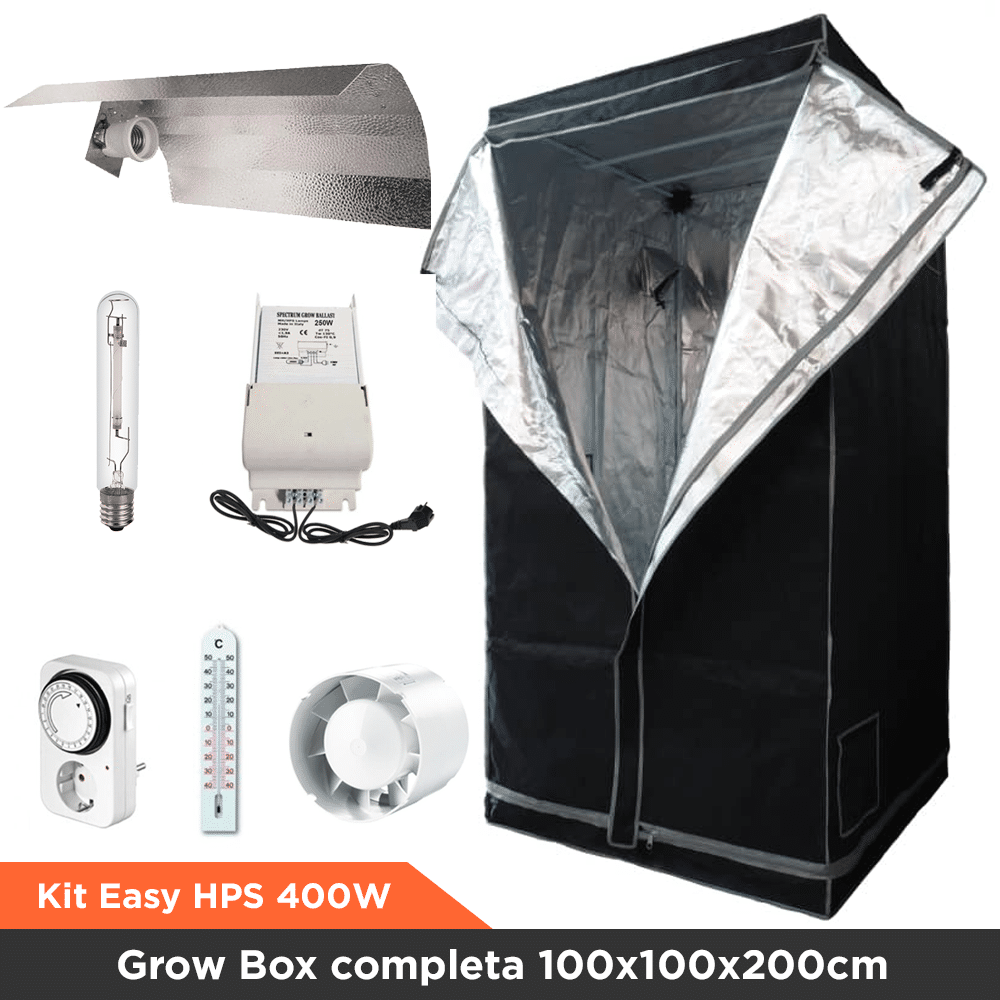 Kit Easy HPS 400W - Grow Box completa 100x100x200cm
