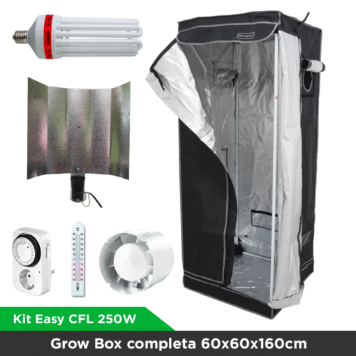 Kit Easy CFL 250W - Grow Box completa 60x60x160cm