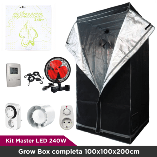 Kit Master LED 240W - Grow Box completa 100x100x200cm