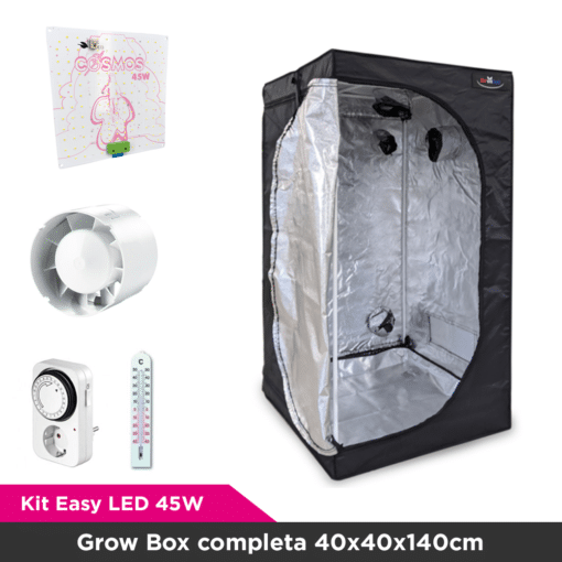 Kit Easy LED 45W - Grow Box completa 40x40x140cm
