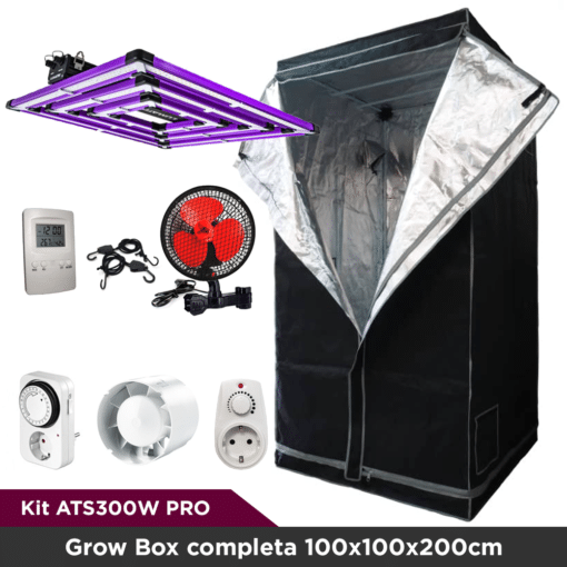 Kit Lumatek ATS300W PRO - Grow Box completa 100x100x200cm
